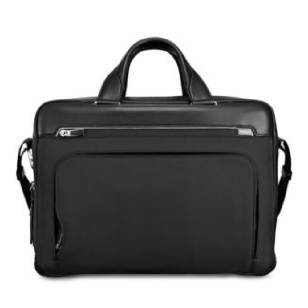 Excellent Condition Tumi Arrive Sawyer Black Brief Bag